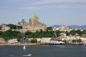 Ferry boat on the St. Lawrence River at Quebec City, Quebec, Canada