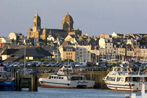 Images Dated 1st August 2007: Ferry boats docked in The Harbor of Granville in the department of Manche, France