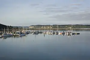 Ferry dock area and marina at Whidby Island to Port Townsend, WA