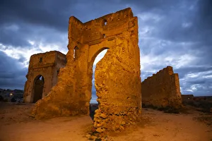 Medina Prints: Fes, Morocco, Fez, Merinides Tombs at night