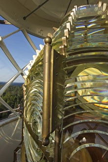 Images Dated 18th September 2010: Fesnel lens of the Devils Island Lighthouse in the Apostle Islands National Lakeshore