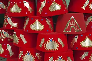 Images Dated 20th June 2010: Fez hat for sale, Tunis, Tunisia, North Africa, Africa