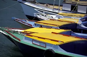 Fiji, Viti Levu, Lautoka, Small boats in Port of Lautoka