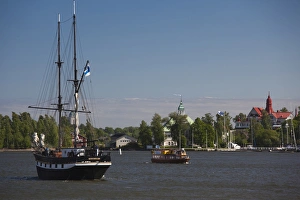 Baltic Prints: Finland, Helsinki, Helsinki Harbor, sailing ship