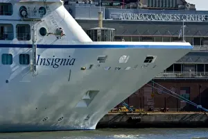 Helsinki Prints: Finland, Helsinki. Oceania Insignia cruise ship in the Port of Helsinki