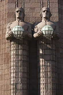 Baltic Prints: Finland, Helsinki, Rautatieasema, Helsinki Railroad Station, National Romantic-style