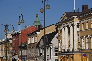Baltic Prints: Finland, Helsinki, Senaatintori, Senate Square, Aleksanterinkatu Street buildings