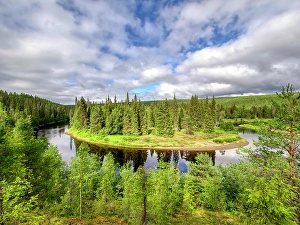 Images Dated 17th July 2024: Finland, Kuusamo, Oulanka National Park. Oulanka river