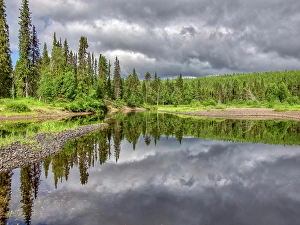 Images Dated 17th July 2024: Finland, Kuusamo, Oulanka National Park. Oulanka river. Along Karhunkierros hiking trail