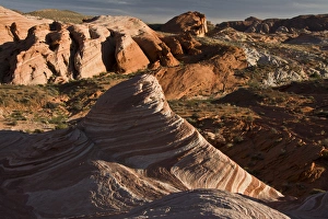Luminous Prints: Fire Wave, Sunset, Valley of Fire State Park, Nevada, USA