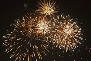 Fireworks at the Albuquerque Hot Air Balloon Fiesta, New Mexico