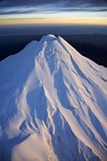 First Light on Summit of Mt Taranaki / Mt Egmont, Taranaki, North Island, New Zealand