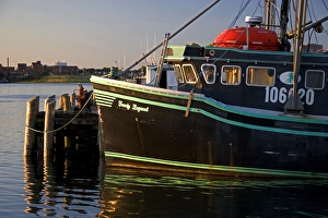 Images Dated 6th August 2006: Fishing boat at sunset docked at Yarmouth, Nova Scotia, Canada. canada, canadian