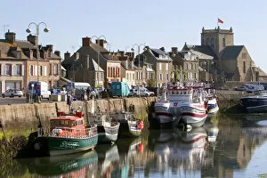 Images Dated 2nd August 2007: Fishing boats docked in the harbor at the village of Barfleur in the region of Basse-Normandie