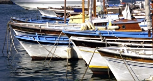 Isle Of Capri Prints: Fishing boats at the end of their day on Isle of Capri in Italy