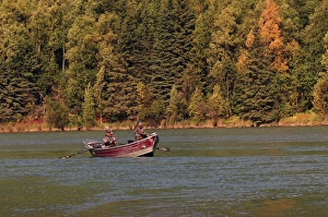 Fisherman Prints: Fishing in the Kenai River; Kenai Peninsula; Alaska; USA
