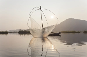 Simplicity Prints: Fishing, Loktak Lake, Imphal, Manipur, India
