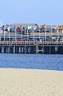 Images Dated 16th August 2005: Flags at pier Santa Barbara California