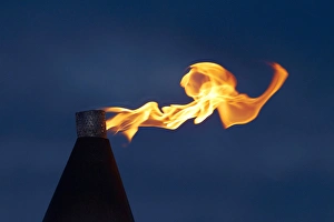 Images Dated 28th October 2011: Flame on kerosene lantern, Crusoes Retreat, Coral Coast, Viti Levu, Fiji, South