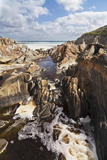 Sandy Beach Prints: Flinders Chase National Park, Australia, mouth of Rocky River