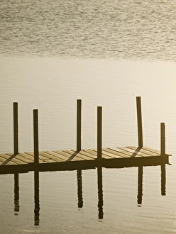 Images Dated 12th January 2007: Flores, Guatemala: Pier on the lake at the heart of Flores