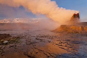 Images Dated 16th February 2012: Fly Geyser in the Black Rock Desert near Gerlach, Nevada, USA