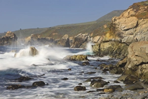Foam Prints: Foam thrown in the air when hitting rocks. Garrapata State Park. View towards North