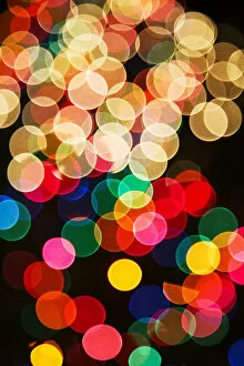 Abstract Collection: Out of focus pattern of Christmas lights