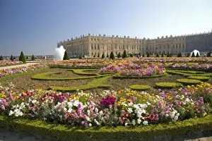 Formal gardens of The Palace of Versailles at Versailles in the department of Yvelines, France