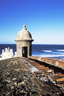 Old San Juan Prints: Fort El Morro Castle Year 1540 in Old San Juan, Puerto Rico