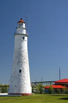 Water Front Prints: Fort Gratiot Lighthouse and coast guard station at the juncture of Lake Huron and the St