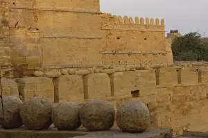 Jaisalmer Prints: The Fort which stands 76 meters above the town of Jaisalmer and is enclosed by a 9km wall