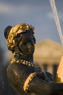 Images Dated 25th September 2006: Fountain, Place de la Concorde, Church of the Madeleine, Paris, France