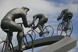 France, Aire des Pyrenees. Tour de France monument between Tarbes and Pau (aka Le