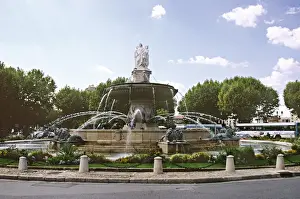 Water Fountain Prints: France, Aix en Provence, La Rotonde (Rotunda Fountain), built 1860