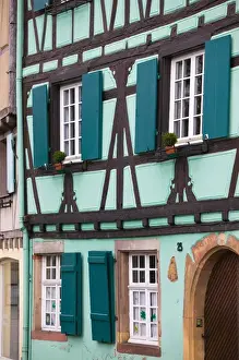 Alsace Prints: FRANCE-Alsace (Haut Rhin)-Colmar: Half Timbered Houses of Petite Venise (Little Venice)