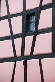 Images Dated 12th February 2005: FRANCE-Alsace (Haut Rhin)-Eguisheim: Winetasting Town House Details