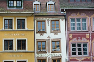 Images Dated 11th February 2005: FRANCE-Alsace (Haut Rhin)-Mulhouse: Detail of Buildings at Place de la Reunion