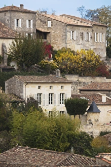 Images Dated 29th October 2010: France, Aquitaine Region, Gironde Department, St-Emilion, wine town, town building detail