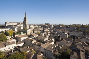 Images Dated 30th October 2010: France, Aquitaine Region, Gironde Department, St-Emilion, wine town, town view with