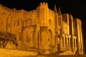 Images Dated 26th October 2005: France, Avignon, Provence, Papal Palace at night