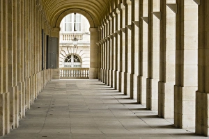 Images Dated 19th May 2015: France, Bordeaux, Grand Theatre de Bordeaux, Opera House. Outside arched corridor