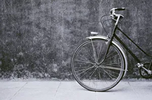 Black and White Gallery: France, Brittany, St. Malo. Bike detail