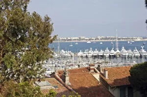 France, Cannes. View of Vieux Port from Le Suquet