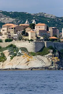 Images Dated 16th June 2008: France, Corsica. Buildings of the old city at Calvi within the walls of the historic