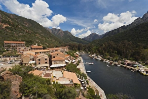 Images Dated 8th May 2012: France, Corsica, Corse-du-Sud Department, Calanche Region, Porto, elevated town view