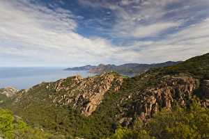 Images Dated 9th May 2012: France, Corsica, Corse-du-Sud Department, Calanche Region, Porto, red rock landscape