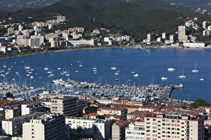 France, Corsica, Corse-du-Sud Department, Corsica West Coast Region, Ajaccio, elevated