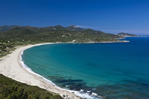 Images Dated 4th May 2012: France, Corsica, Haute-Corse Department, La Balagne Region, Plage Lozari Beach