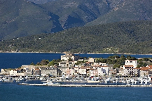 Images Dated 3rd May 2012: France, Corsica, Haute-Corse Department, Le Nebbio Region, St-Florent, elevated port view